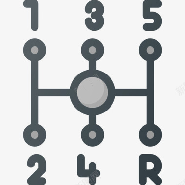 汽车部件换档汽车部件线颜色图标图标