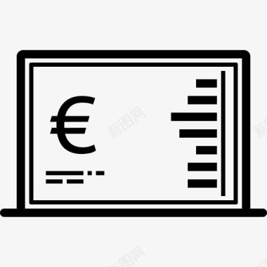 欧元图标演示文稿商业图表欧元图标图标
