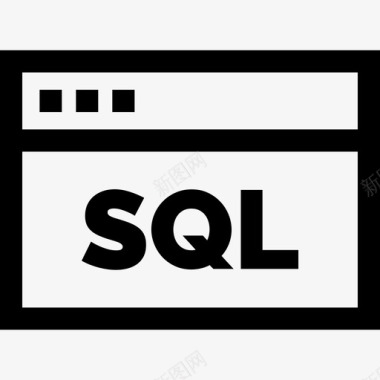 SQLSql数据库和服务器3线性图标图标