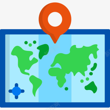 喷泉免抠平面图地图全球物流3平面图图标图标