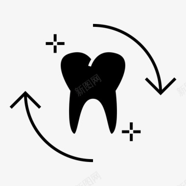 修复肌肤牙齿刷新修复图标图标