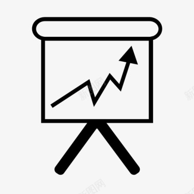 手拿白板金融分析商业图标图标