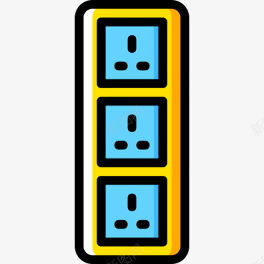 黄色标志插座连接器电缆4黄色图标图标