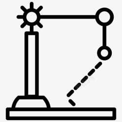 起重臂液压机器人液压臂机器人起重机图标高清图片