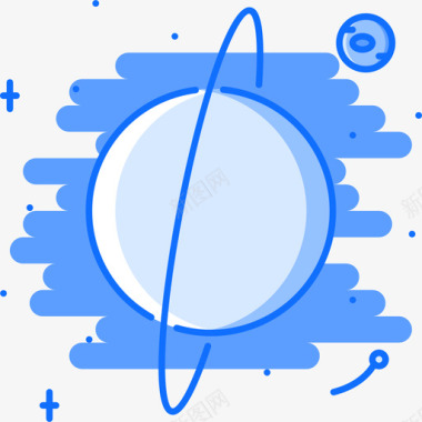 天王星太空70蓝色图标图标