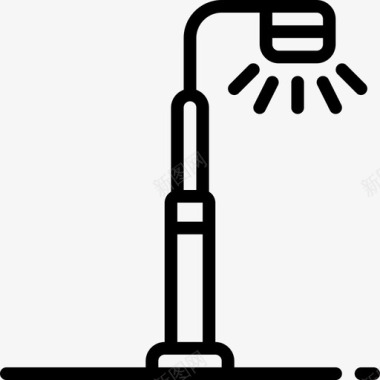 led的路灯路灯城市29直线型图标图标