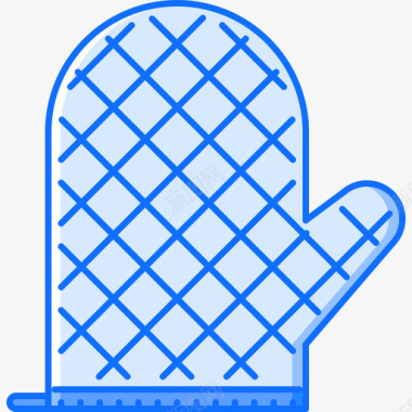 冰蓝色手套连指手套厨房39蓝色图标图标