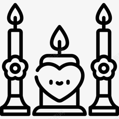 蜡烛婚礼71直系图标图标