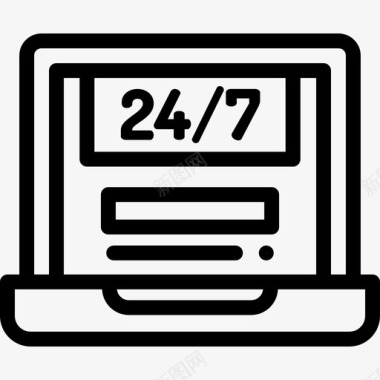 笔记本电脑在线购物25线性图标图标