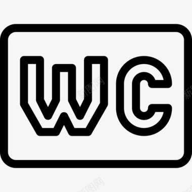 wc指示牌Wc指路2直线型图标图标