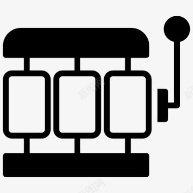 老虎机水果机赌博图标图标