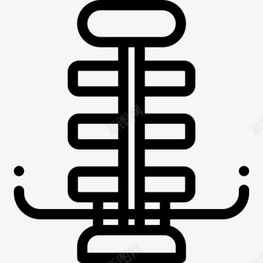 健身器材矢量机器健身器材5线性图标图标