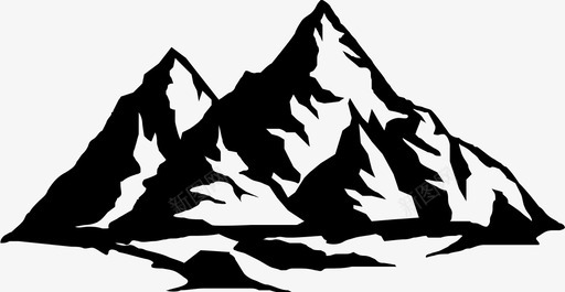 美风景山脉珠穆朗玛峰风景图标图标