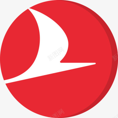 土耳其土耳其航空公司运输标识3扁平图标图标