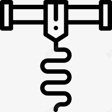 开瓶螺旋开瓶器家用器具10线性图标图标