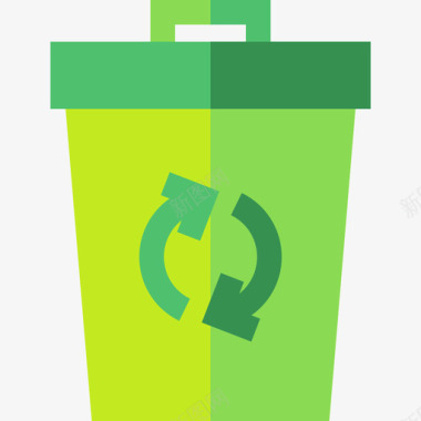 绿色能源图标回收箱可再生能源12扁平图标图标