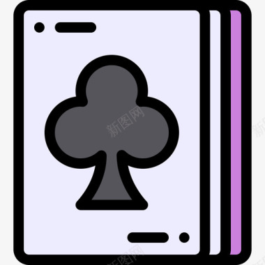 扑克牌魔术4线颜色图标图标
