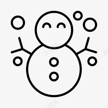 雪人圣诞节节日图标图标