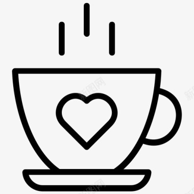 父亲节咖啡杯饮料茶碟图标图标