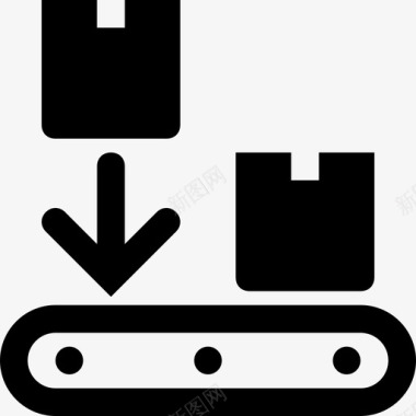 传送带交付包裹图标图标