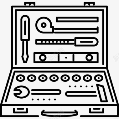 车载的工具箱工具箱8号楼线性图标图标