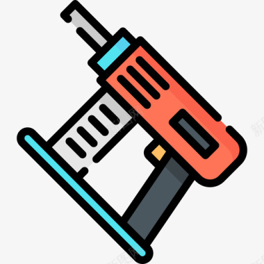 射钉枪工具箱5线颜色图标图标