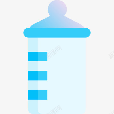 婴儿奶瓶怀孕3蓝色图标图标