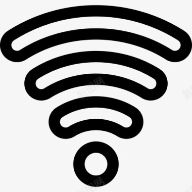 WIFI标贴Wifi信号购物中心6线性图标图标