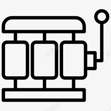 老虎矢量老虎机水果机赌博机图标图标