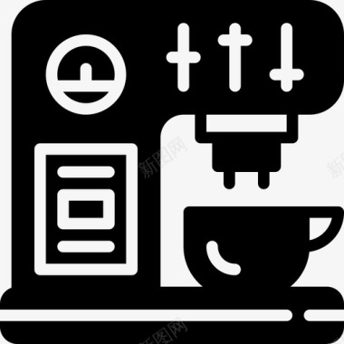 固体咖啡机食品81固体图标图标