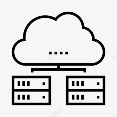 云服务器云网络存储图标图标