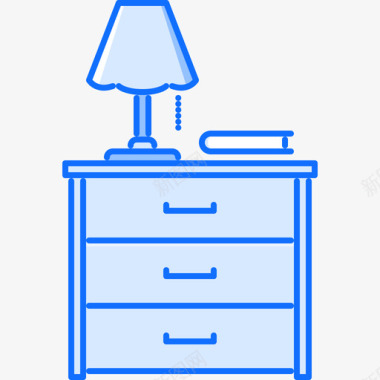 褐色床头柜床头柜家具66蓝色图标图标