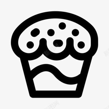 蛋糕松饼纸杯蛋糕甜点图标图标