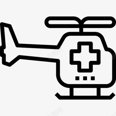 直升机救援5号直线型图标图标