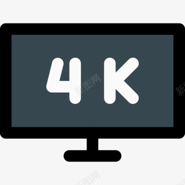 网络4k4kiphone线性颜色图标图标