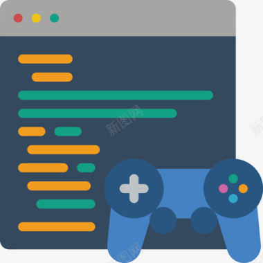 游戏标志图案编程游戏开发3平面图标图标
