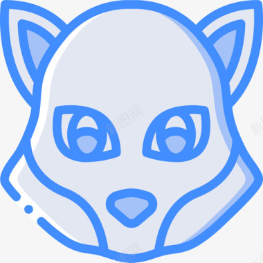 两只狐狸狐狸动物40蓝色图标图标