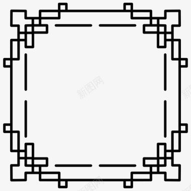 边框边框30年代装饰艺术图标图标