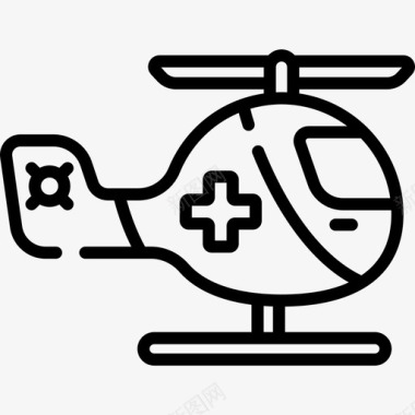 医院形象救护车24号医院直线式图标图标