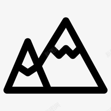 山地探险风景图标图标
