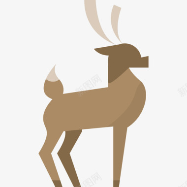 平坦鹿自然7平坦图标图标