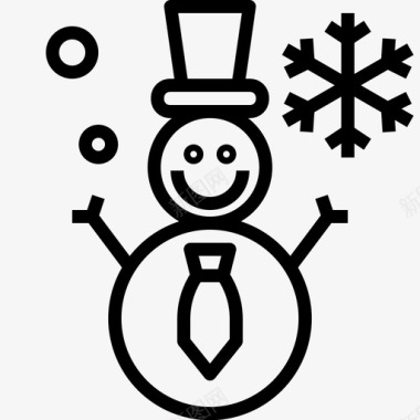 圣诞雪人雪人圣诞节雪花图标图标