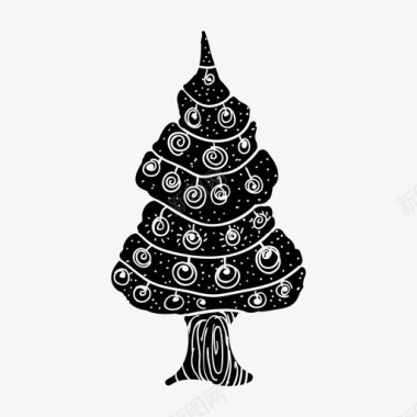 圣诞海报设计圣诞树松树图标图标