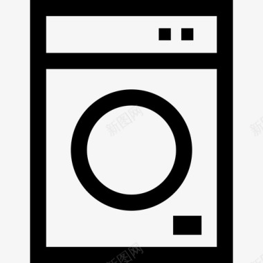 洗衣机洗衣机电子设备3线性图标图标