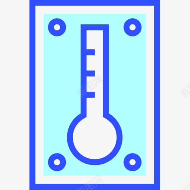 温度限制温度计教育51线性颜色图标图标