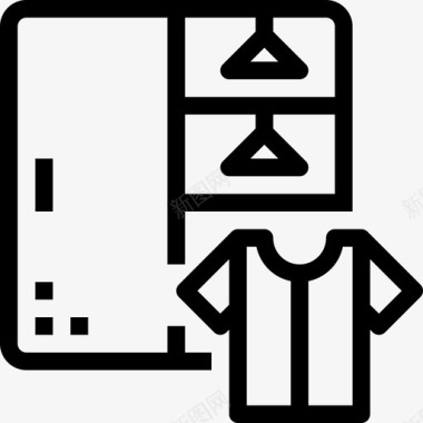 简约衣柜家具衣柜家具和家居4线性图标图标