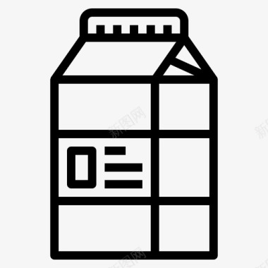企业感恩牛奶盒饮料食品杂货图标图标