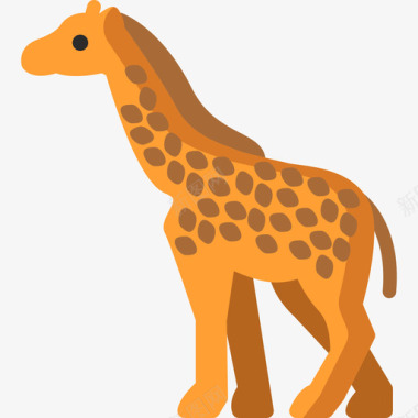 长颈鹿在动物园2单位图标图标