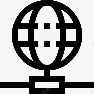 互联网网络与安全线性图标图标