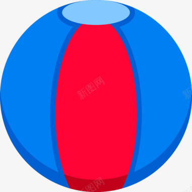 球球免抠素材沙滩球热带8扁平图标图标